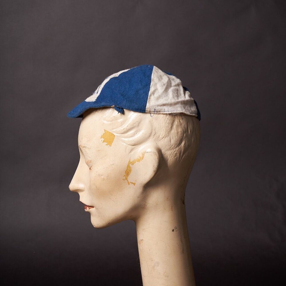 1940s – 1950s Blue and White School Boy Cap Hat